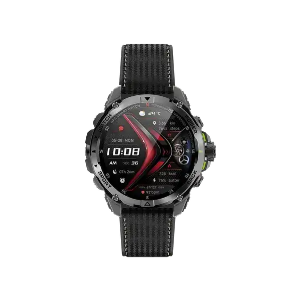 Montre connectée Oraimo  -  Watch GT  -  GPS AMOLED -  3ATM 1,43"  -  Appels Bluetooth & 25 Jours d'Autonomie  - avec deux bracelets interchangeables - Garantie 12 Mois