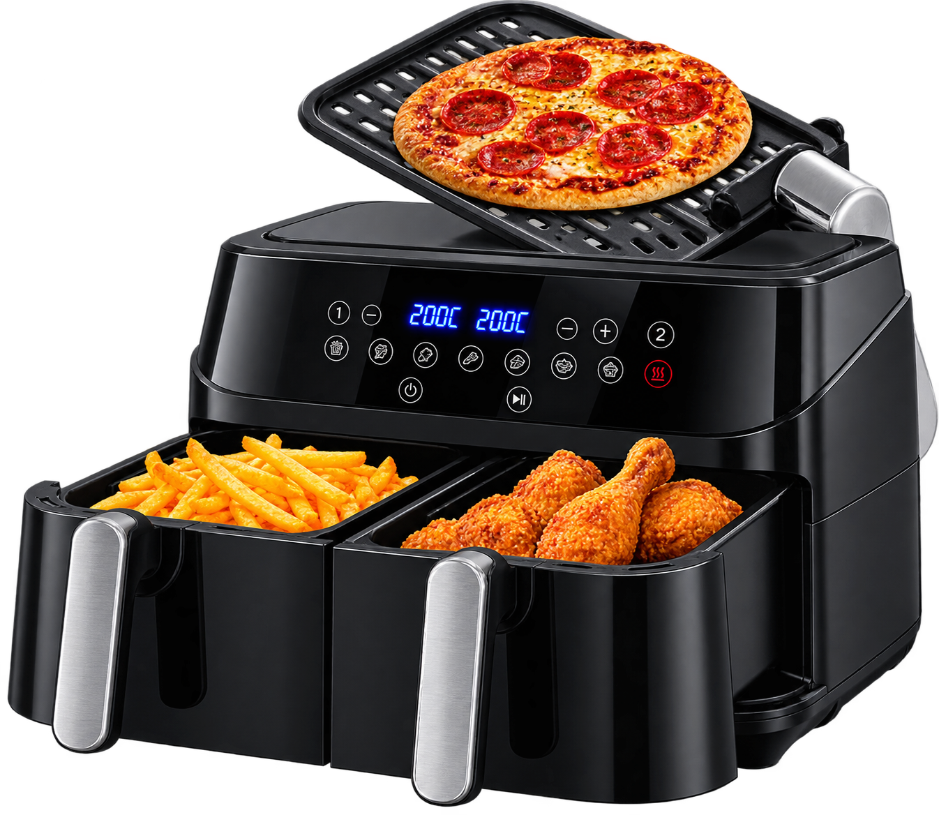 Air Fryer- Mewe - MWKCA-AIRF1201 - Capacité 12 L- Puissance 2200-2600 W - Garantie 12 Mois