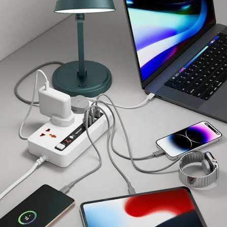 Multiport Power Hub 2 USB-A / 3 USB-C - Porodo - 03 Mois De Garantie