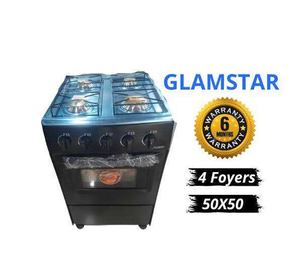 Cuisinière à Gaz - Glamstar - 50x50 Cm - 4 Feux - Four Intégré - Garantie 06 Mois