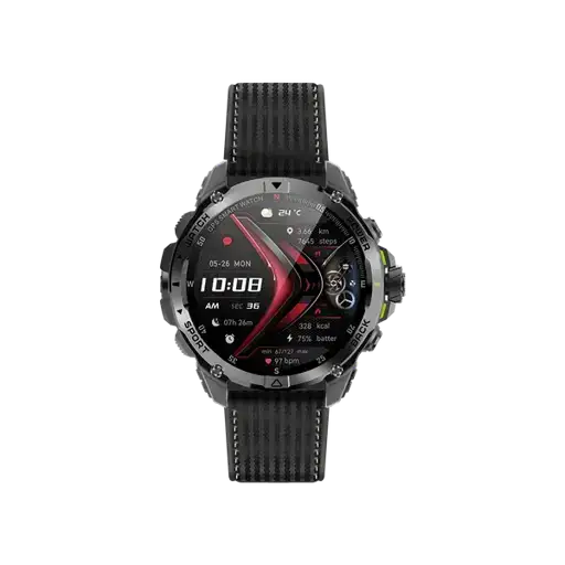 Montre connectée Oraimo  -  Watch GT  -  GPS AMOLED -  3ATM 1,43"  -  Appels Bluetooth & 25 Jours d'Autonomie  - avec deux bracelets interchangeables - Garantie 12 Mois