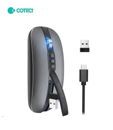 Souris Sans Fil  Moderne - Crystal À Double Récepteur USB-A Et USB-C – 06 Mois De Garantie