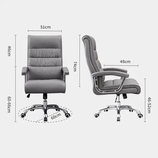 Fauteuil de direction en cuir - HB2503053 - à dossier haut - siège d’ordinateur pivotant à hauteur réglable