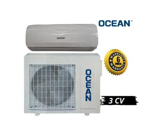 Climatiseur - Ocean - ON and OFF -   ACSZS240A – Split 3 CV – 24000 BTU – Gaz R410A – Blanc – 06 Mois De Garantie