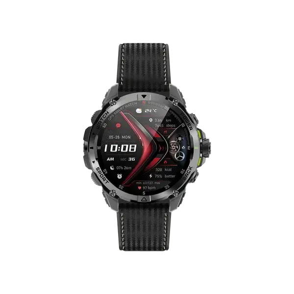 Montre connectée Oraimo  -  Watch GT  -  GPS AMOLED -  3ATM 1,43"  -  Appels Bluetooth & 25 Jours d'Autonomie  - avec deux bracelets interchangeables - Garantie 12 Mois