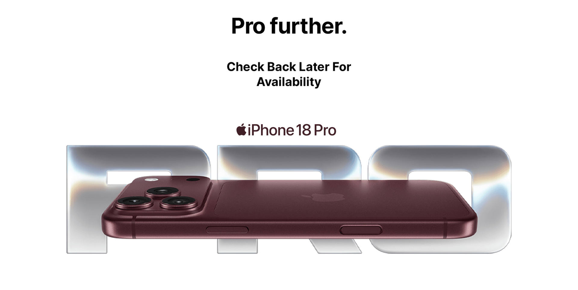 Bientot disponible, iPhone 18 PRO