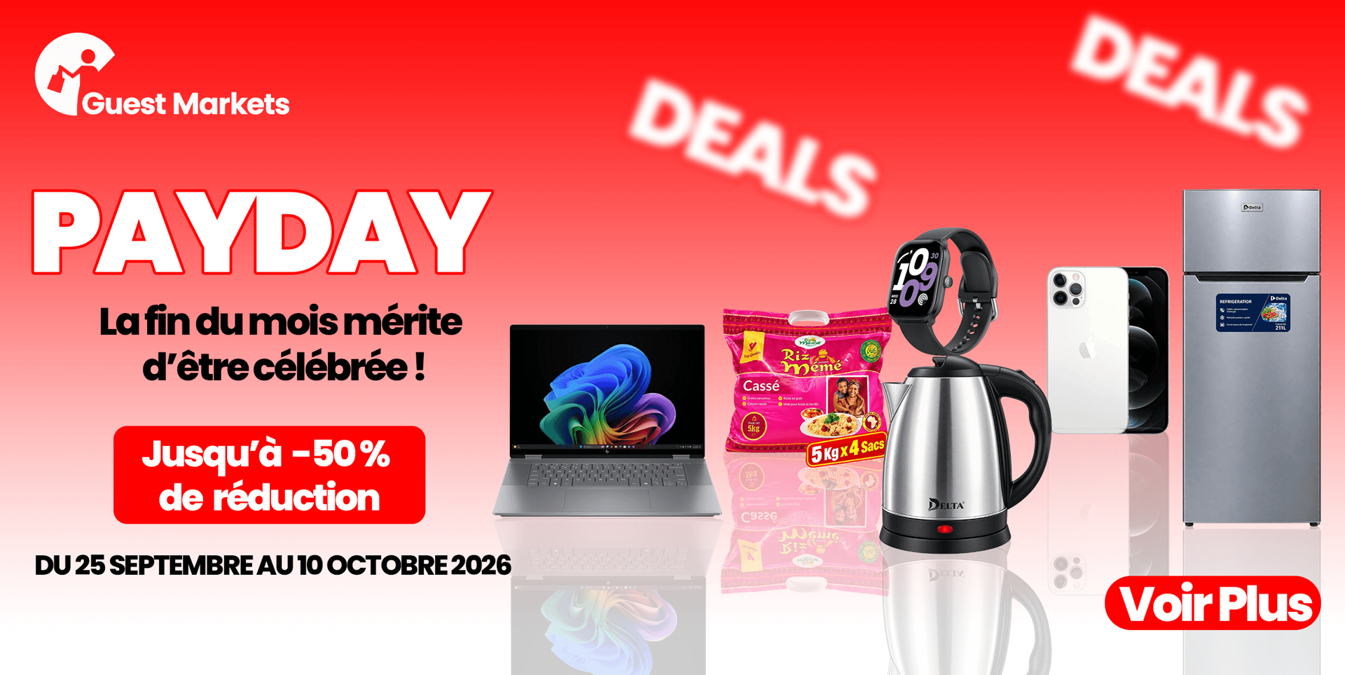 Offres speciaux fin du mois avec Guest Markets